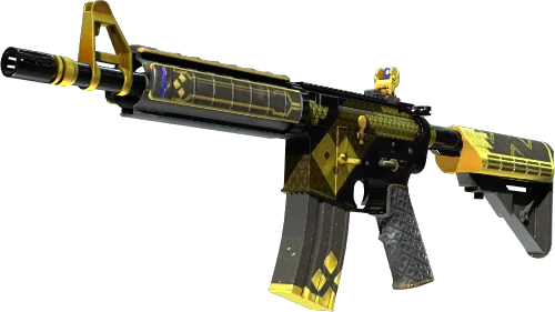 Расцветка винтовки M4A4 The Coalition показана как пример covert-уровня